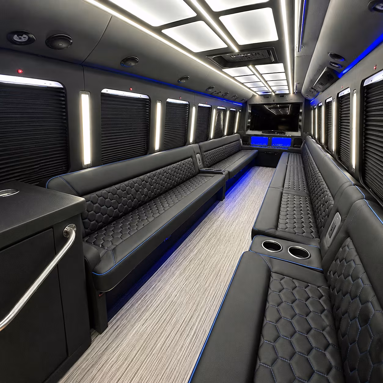 25 Passenger Party Bus Interior