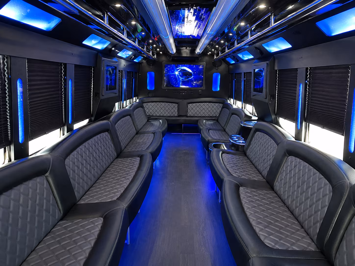 Akron akron private event party bus rental party bus exterior