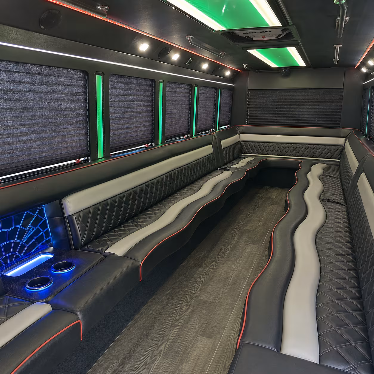 Akron akron private event party bus rental party bus exterior