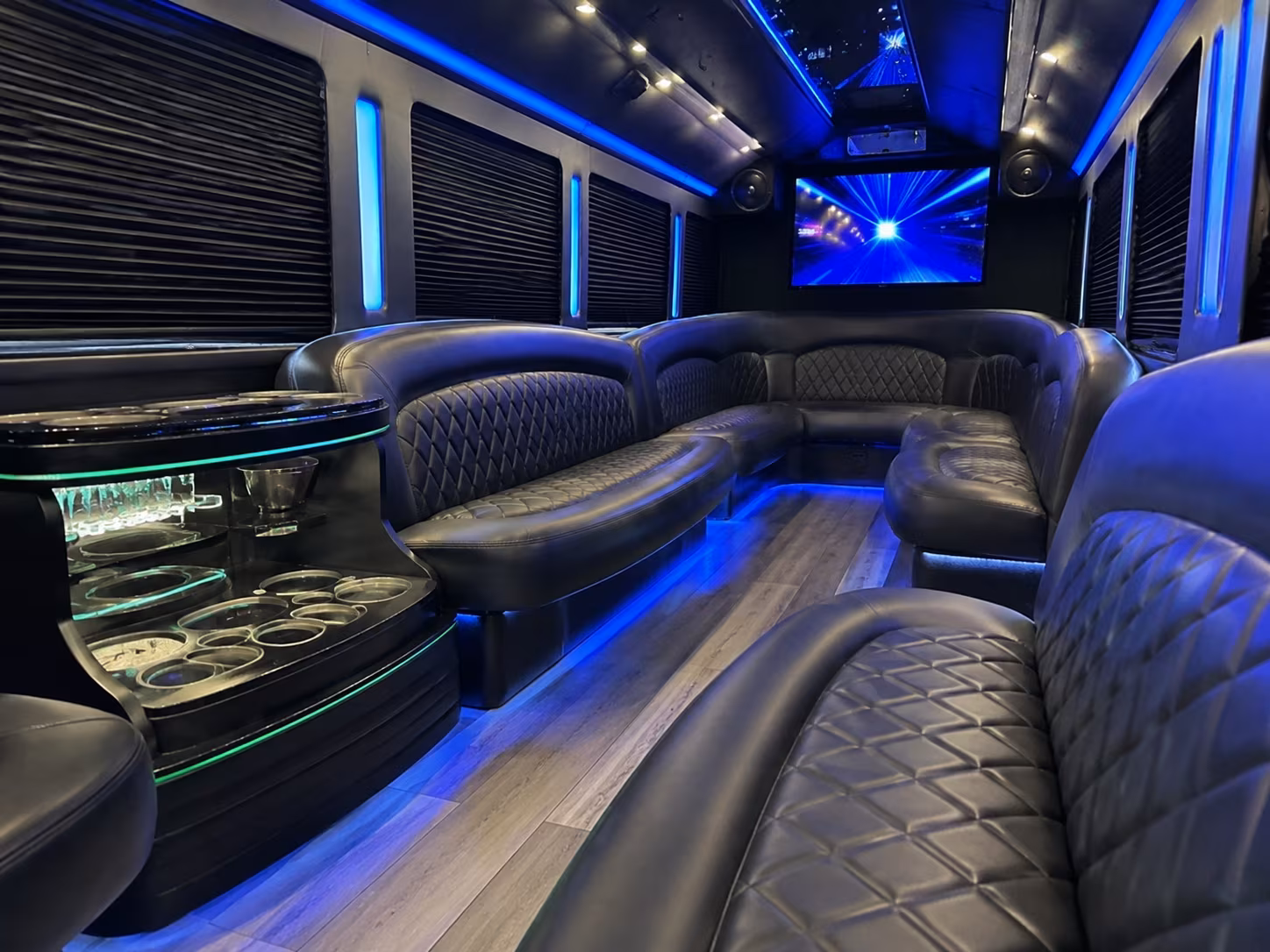 Akron akron private event party bus rental party bus exterior