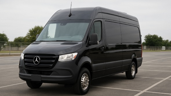 Exterior of Charter Bus Company Pittsburgh's 14 Passenger Sprinter Limousine in Pittsburgh