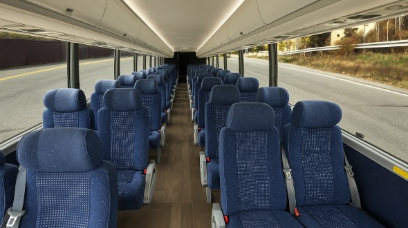 Interior of Charter Bus Company Akron's 35 Passenger Minibus in Akron