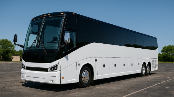 Exterior of Charter Bus Company Akron's 44 Passenger Charter Bus in Akron