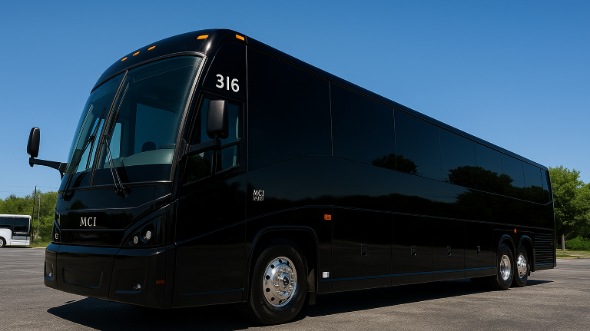 Exterior of Charter Bus Company Akron's 45 Passenger Charter Bus in Akron