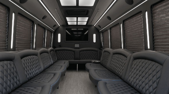 Interior of Akron Party Bus Company's 50 Passenger Party Bus in Akron