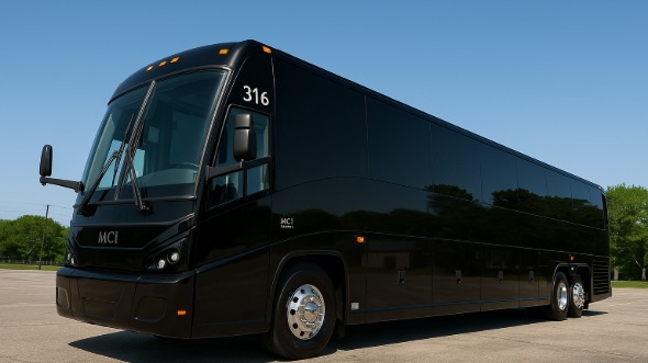 Exterior of Charter Bus Company Akron's 51 Passenger Charter Bus in Akron