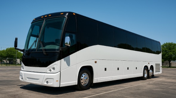 Exterior of Charter Bus Company Akron's 56 Passenger Charter Bus in Akron
